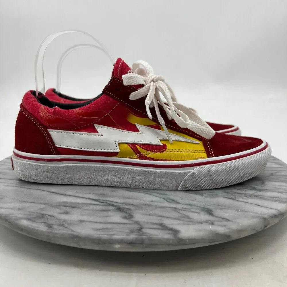 Revenge X Storm Ian Connor Sneakers Mens 7.5 Red Flame Low Top Comfort *READ